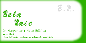 bela maic business card